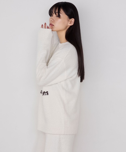 forksy.】ルームウェア DOGジャガードプルオーバー＆パンツ セット