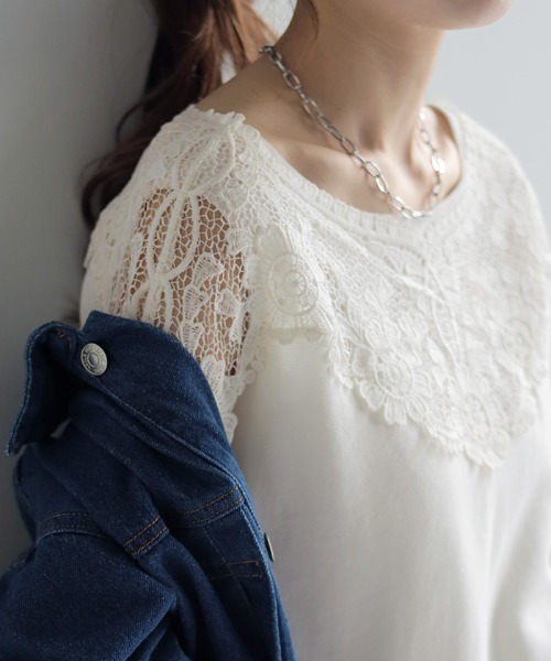 HUG.U(ハグユー)の「デコルテ刺繍ニット(ニット/セーター・レディース・ブラック/ホワイト/グレー/オレンジ・FREE)」の19枚目の写真