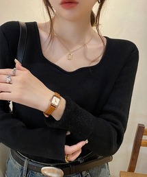 裏起毛 ふわもち 裏シャギー ニット