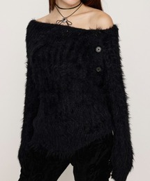 SLY | 【MAYWAY】SIDE BUTTON SHAGGY TUNIC サイド ボタン シャギー チュニック(ニット/セーター)