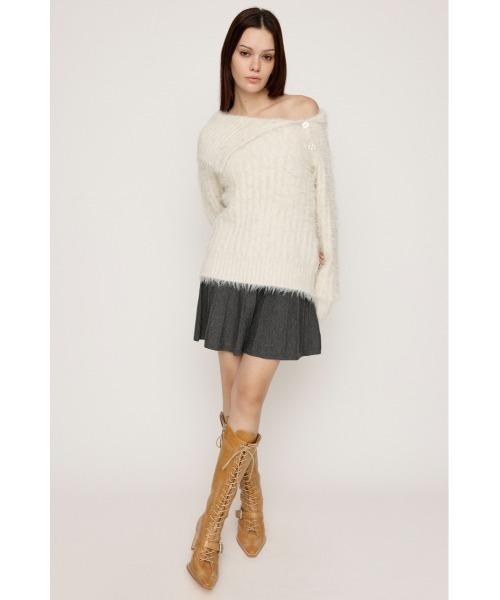 SLY（スライ）の「【MAYWAY】SIDE BUTTON SHAGGY TUNIC サイド ボタン