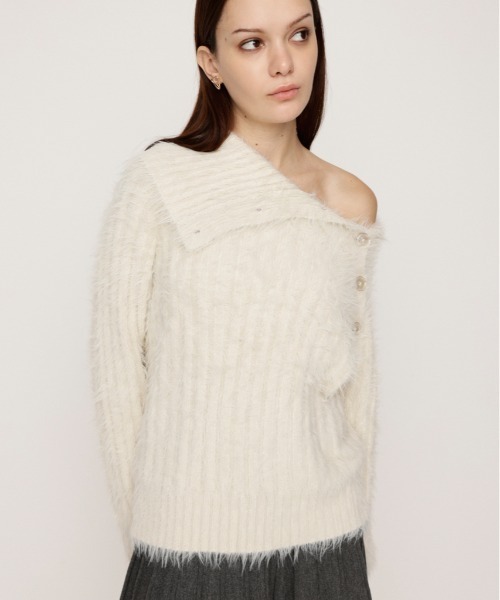 SLY（スライ）の「【MAYWAY】SIDE BUTTON SHAGGY TUNIC サイド ボタン