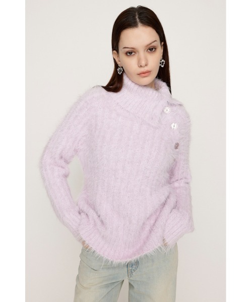 セール】【MAYWAY】SIDE BUTTON SHAGGY TUNIC サイド ボタン