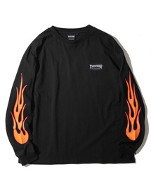 ADPOSION（アドポーション）の「【THRASHER / スラッシャー】フレイムロゴ刺繍 ロングスリーブTシャツ（Tシャツ/カットソー）」