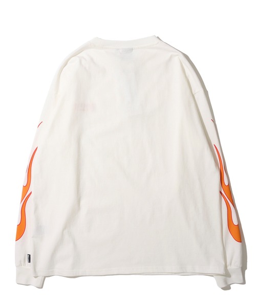 THRASHER（スラッシャー）の「【THRASHER / スラッシャー】フレイムロゴ刺繍 ロングスリーブTシャツ（Tシャツ/カットソー・メンズ・アッシュグレー/ブラック/ホワイト・MEDIUM/LARGE/X-LARGE）」の5枚目の写真