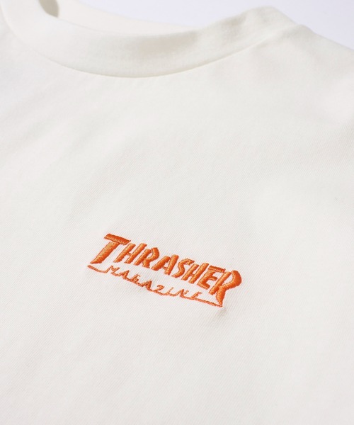 THRASHER（スラッシャー）の「【THRASHER / スラッシャー】フレイムロゴ刺繍 ロングスリーブTシャツ（Tシャツ/カットソー・メンズ・アッシュグレー/ブラック/ホワイト・MEDIUM/LARGE/X-LARGE）」の10枚目の写真