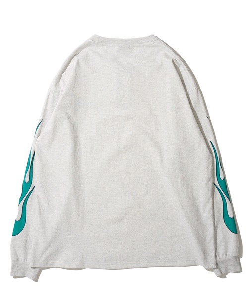 THRASHER（スラッシャー）の「【THRASHER / スラッシャー】フレイムロゴ刺繍 ロングスリーブTシャツ（Tシャツ/カットソー・メンズ・アッシュグレー/ブラック/ホワイト・MEDIUM/LARGE/X-LARGE）」の9枚目の写真