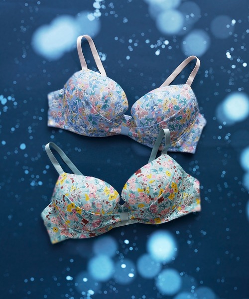 セール】MADE WITH LIBERTY FABRIC リボンブラ 胸もとフィットながもち