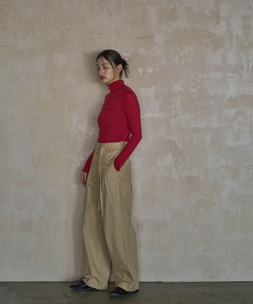 ニット セーター SHEER TURTLE KNIT(24AW) レディース marjour ニット セーター SHEER TURTLE KNIT(24AW) レディース