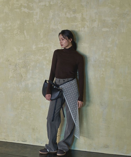 ニット セーター SHEER TURTLE KNIT(24AW) レディース marjour ニット セーター SHEER TURTLE KNIT(24AW) レディース