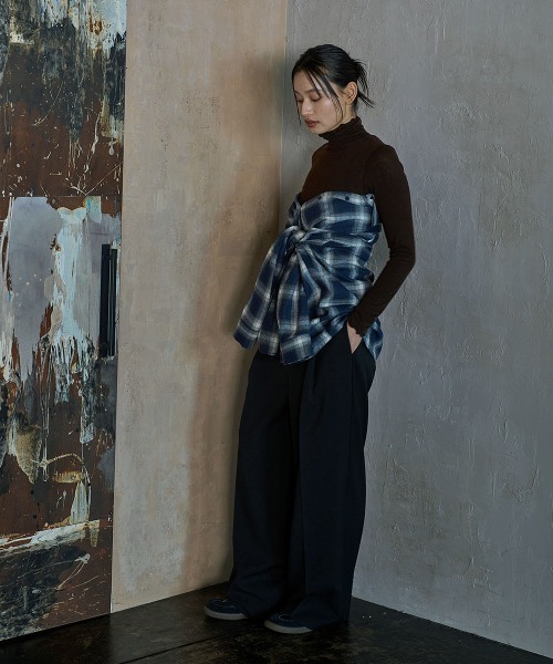 marjour(マージュール)の「SHEER TURTLE KNIT(ニット/セーター・レディース・ブラウン/レッド/オフホワイト・MEDIUM)」の17枚目の写真