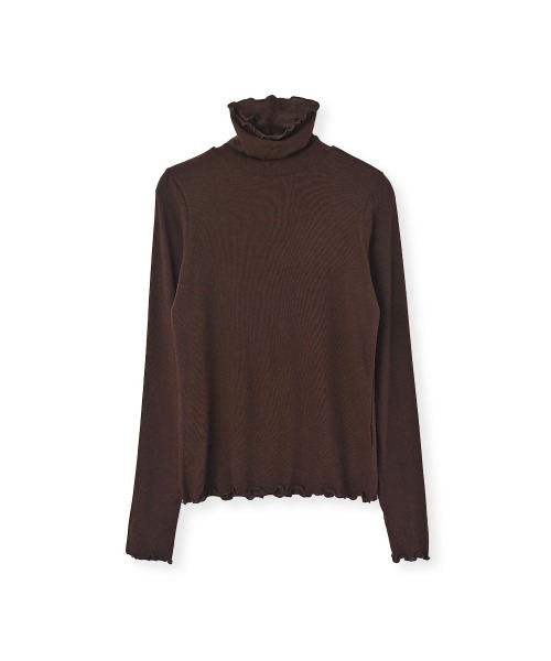 ニット セーター SHEER TURTLE KNIT(24AW) レディース cawaii ニット セーター 美しく透ける肩レースのタートルネック