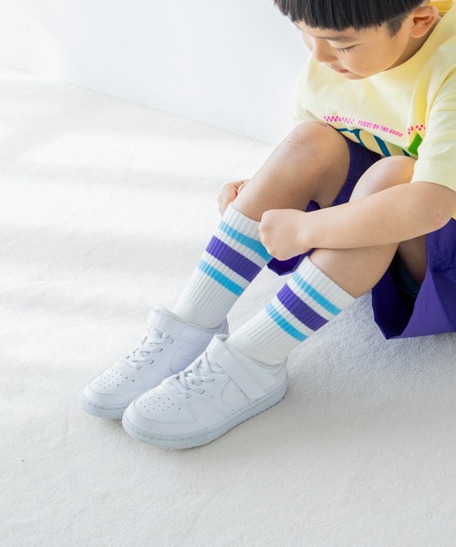 LOWRYS FARM(ローリーズファーム)の「ラインショートソックス 286768(ソックス/靴下・キッズ・ブラック/イエロー/オレンジ/パープル/ピンク・X-LARGE/MEDIUM/LARGE)」の3枚目の写真