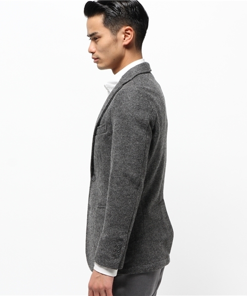 ikka（イッカ）の「GP ニットメルトンテーラード（テーラードジャケット・メンズ・チャコールグレー/ネイビー・LARGE/MEDIUM/X-LARGE）」の9枚目の写真