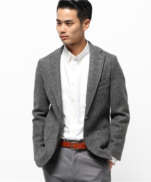 ikka（イッカ）の「GP ニットメルトンテーラード（テーラードジャケット・メンズ・チャコールグレー/ネイビー・LARGE/MEDIUM/X-LARGE）」の11枚目の写真