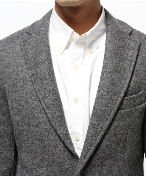 ikka（イッカ）の「GP ニットメルトンテーラード（テーラードジャケット・メンズ・チャコールグレー/ネイビー・LARGE/MEDIUM/X-LARGE）」の3枚目の写真