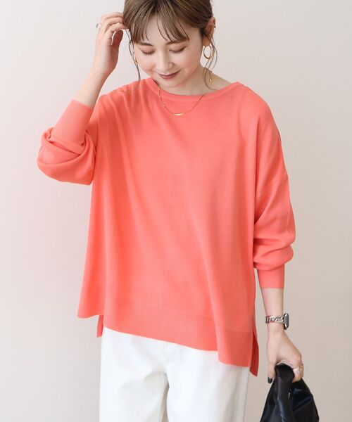 サミットインターナショナル リリーホットスリマー セール】サイドスリットニットプルオーバー（ニット/セーター