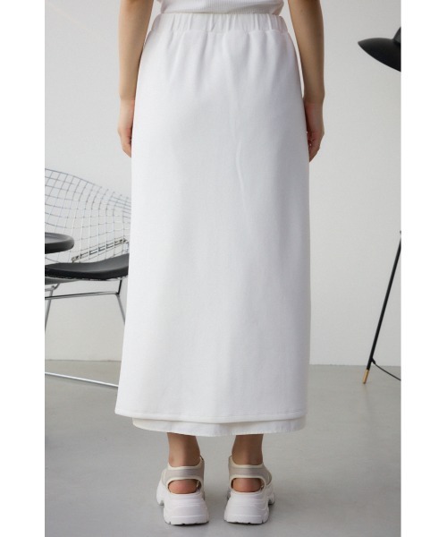 AZUL by moussy(アズールバイマウジー)の「フハクデザインドッキングスカート(スカート・レディース・アイボリー/ブラック/ベージュ・SMALL/MEDIUM)」の9枚目の写真