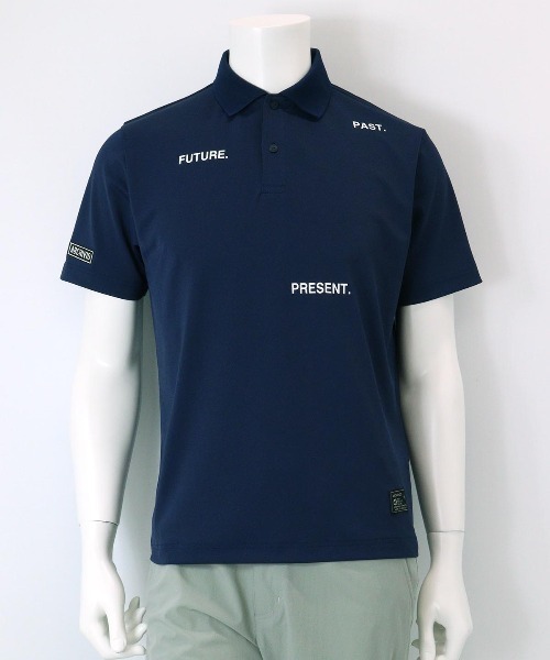 archivio（アルチビオ）の「<MENS>ワードロゴ冷感ポロシャツ（ポロシャツ・メンズ・グレー/ネイビー/レッド/ホワイト・M/L/LL）」の4枚目の写真