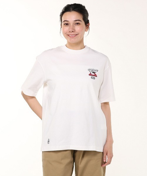CHUMS(チャムス)の「CHUMS/チャムス ブービーバードTEE I'm A Booby Bird T-Shirt(Tシャツ/カットソー・レディース・ターコイズブルー/ホワイト/ネイビー・L/XL/M)」の4枚目の写真