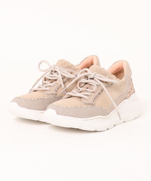 tsumori chisato WALK(ツモリチサトウォーク)の「レースアップ風スリッポンスニーカー(スニーカー・レディース・ブラック/ベージュ/アイボリー・24.5cm/23.0cm/24.0cm/22.0cm/22.5cm/23.5cm)」の3枚目の写真