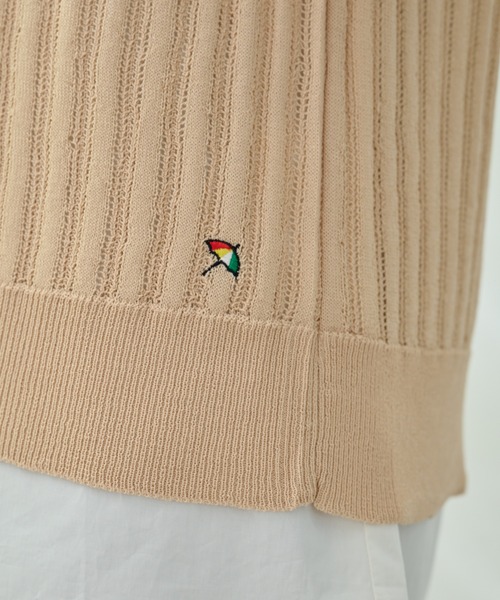 Arnold Palmer（アーノルドパーマー）の「シアーニット ベスト × シャツ レイヤード セット（アンサンブル・レディース・ライトベージュ/ブラック/ライトブルー・M/S/L）」の8枚目の写真