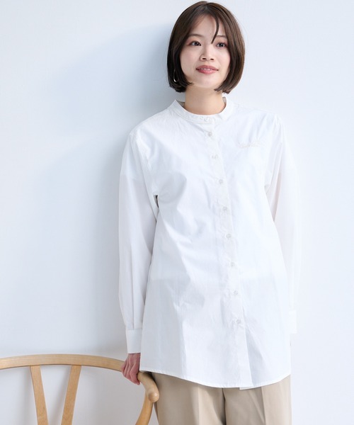 Arnold Palmer（アーノルドパーマー）の「シアーニット ベスト × シャツ レイヤード セット（アンサンブル・レディース・ライトベージュ/ブラック/ライトブルー・M/S/L）」の9枚目の写真