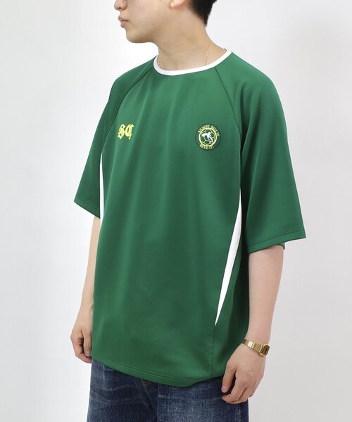 Sourcream（サワークリーム）の「【Sourcream/サワークリーム】サッカーゲームシャツ（Tシャツ/カットソー・レディース・グリーン/ボルドー/ネイビー/イエロー・FREE）」の6枚目の写真