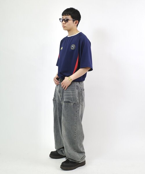 Sourcream（サワークリーム）の「【Sourcream/サワークリーム】サッカーゲームシャツ（Tシャツ/カットソー・レディース・グリーン/ボルドー/ネイビー/イエロー・FREE）」の9枚目の写真