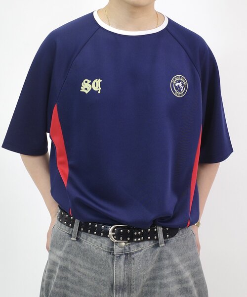 Sourcream（サワークリーム）の「【Sourcream/サワークリーム】サッカーゲームシャツ（Tシャツ/カットソー・レディース・グリーン/ボルドー/ネイビー/イエロー・FREE）」の10枚目の写真