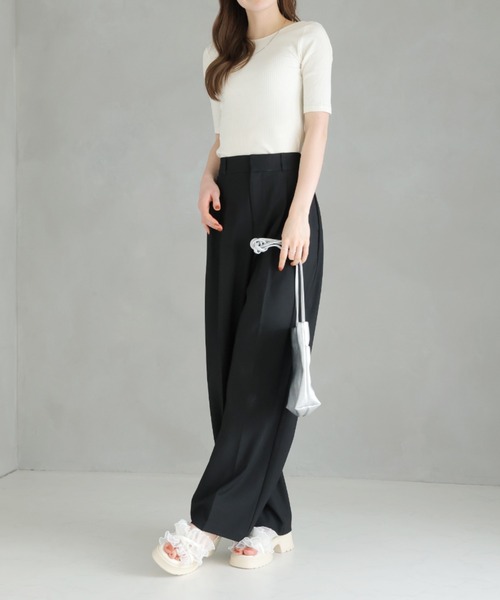 VIVIAN（ヴィヴィアン）の「シアークロスフリル厚底ストラップサンダル（サンダル・レディース・ブラック/グレー/アイボリー/ネイビー/ダークブラウン/クリアブラック/ライトグレー/ピンク・LL/S/M/L/SS）」の20枚目の写真