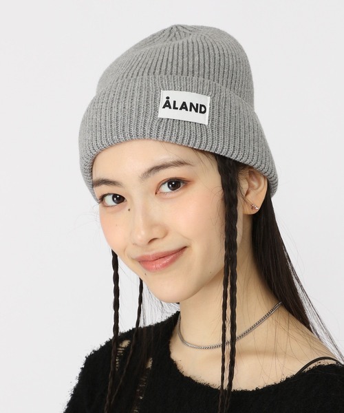 ALAND（エーランド）の「【UNISEX】ALAND／Ａロゴコットンビーニー（ハット・レディース・グレー/アイボリー/ブラック/ネイビー・FREE）」の5枚目の写真