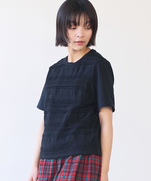 bulle de savon（ビュルデサボン）の「●tiered lace Tシャツ（Tシャツ/カットソー・レディース・ブラック/ホワイト・FREE）」の21枚目の写真