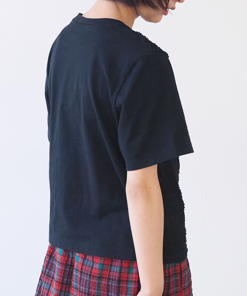 bulle de savon（ビュルデサボン）の「●tiered lace Tシャツ（Tシャツ/カットソー・レディース・ブラック/ホワイト・FREE）」の22枚目の写真