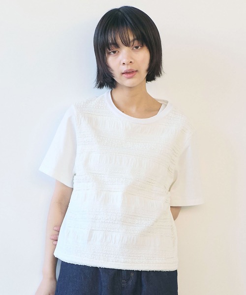 bulle de savon（ビュルデサボン）の「●tiered lace Tシャツ（Tシャツ/カットソー・レディース・ブラック/ホワイト・FREE）」の8枚目の写真