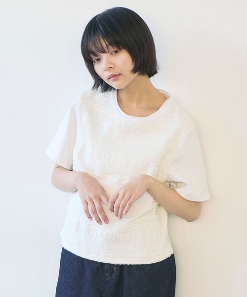 bulle de savon（ビュルデサボン）の「●tiered lace Tシャツ（Tシャツ/カットソー・レディース・ブラック/ホワイト・FREE）」の11枚目の写真