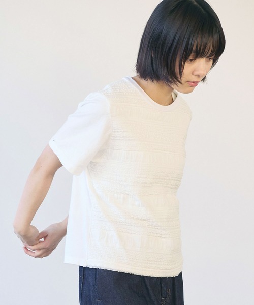bulle de savon（ビュルデサボン）の「●tiered lace Tシャツ（Tシャツ/カットソー・レディース・ブラック/ホワイト・FREE）」の13枚目の写真