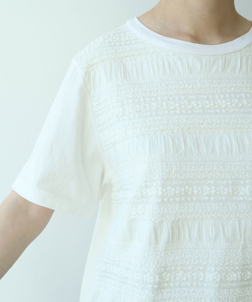 bulle de savon（ビュルデサボン）の「●tiered lace Tシャツ（Tシャツ/カットソー・レディース・ブラック/ホワイト・FREE）」の3枚目の写真
