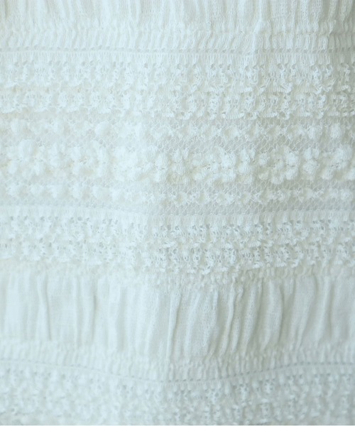 bulle de savon（ビュルデサボン）の「●tiered lace Tシャツ（Tシャツ/カットソー・レディース・ブラック/ホワイト・FREE）」の6枚目の写真