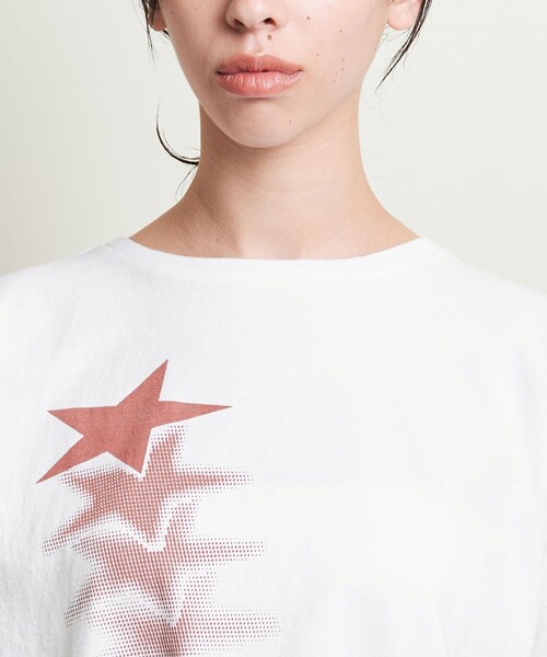 tシャツ 「ATTISESSION」コットン グラデーションスター Tシャツ レディース ATTISESSION tシャツ 「ATTISESSION」コットン グラデーション