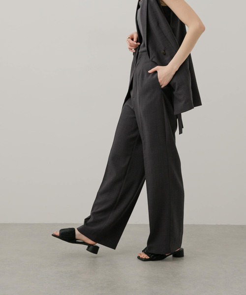 UR TECH DRYLUXE』リネンライクワイドパンツ（スラックス