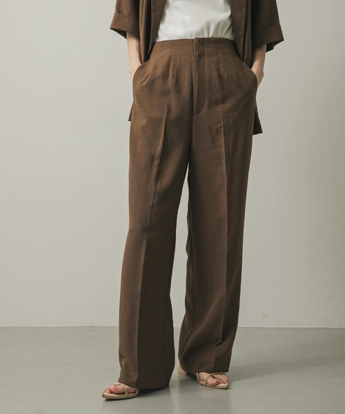 セール】『UR TECH DRYLUXE』リネンライクワイドパンツ（その他