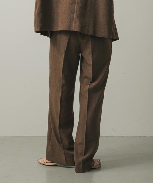 SENSE OF PLACE by URBAN RESEARCH（センスオブプレイスバイアーバンリサーチ）の「『UR TECH DRYLUXE』リネンライクワイドパンツ（その他パンツ・レディース・ブラック/ライトベージュ/ネイビー/レッド/ブラウン/チャコールグレー・X-SMALL/SMALL/MEDIUM/LARGE/TALL）」の19枚目の写真