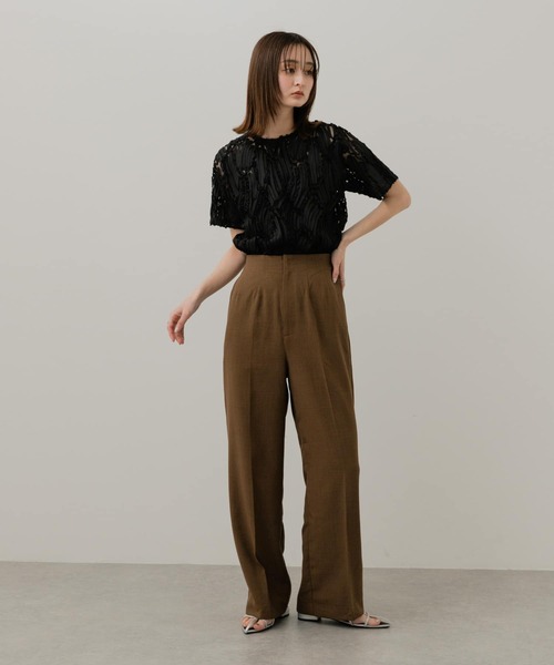 UR TECH DRYLUXE』リネンライクワイドパンツ（スラックス