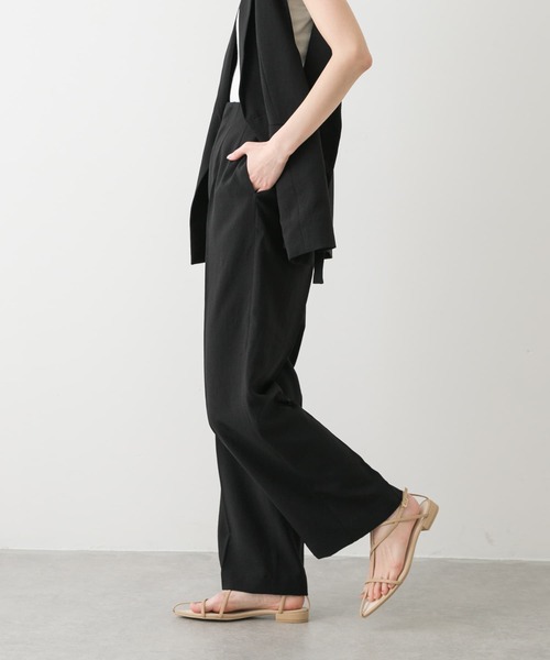 UR TECH DRYLUXE』リネンライクワイドパンツ（スラックス