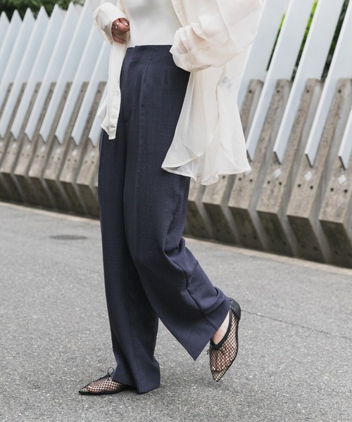 期間限定30％OFF! UR TECH DRYLUXE』リネンライクワイドパンツ（スラックス パンツ