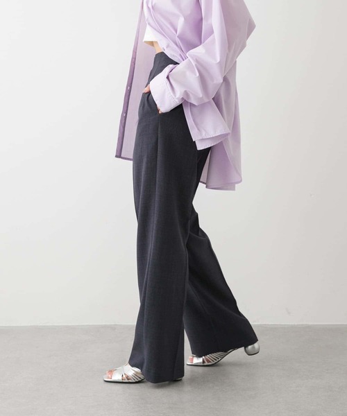 UR TECH DRYLUXE』リネンライクワイドパンツ（スラックス
