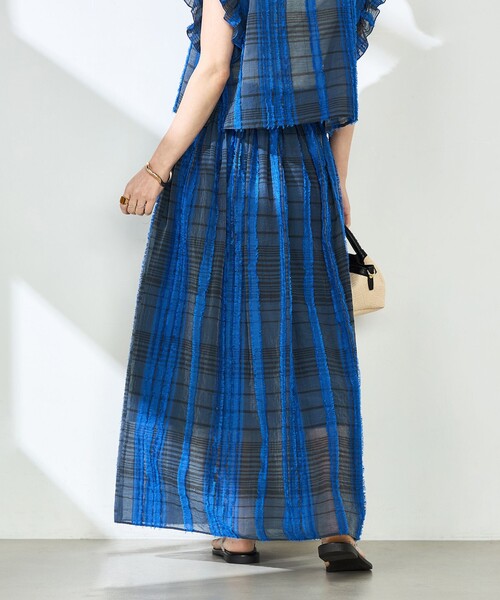 ☆Katie☆ドルチェ&ガッバーナ☆ふくれ織♡上品なジャガードスカート レースチェック柄フレアースカート - ベルーナ【公式】