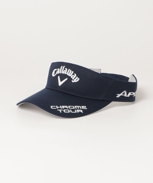 Callaway（キャロウェイ）の「キャロウェイ  TOUR RTW VISOR WM 25 JM（サンバイザー・レディース・ベージュ/ホワイト×ピンク/ホワイト×グリーン/ネイビー・FREE）」の4枚目の写真