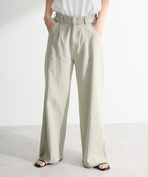 Green Parks(グリーンパークス)の「カラーピグメントパンツ(その他パンツ・レディース・カーキ/ブラウン/ライトグレー・FREE)」の3枚目の写真